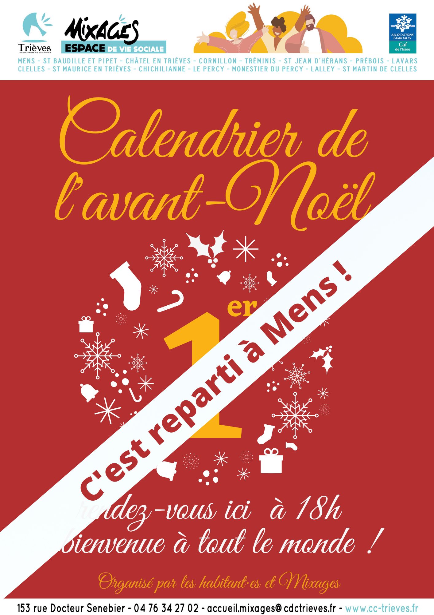 Affiche calendrier de lavent Mens