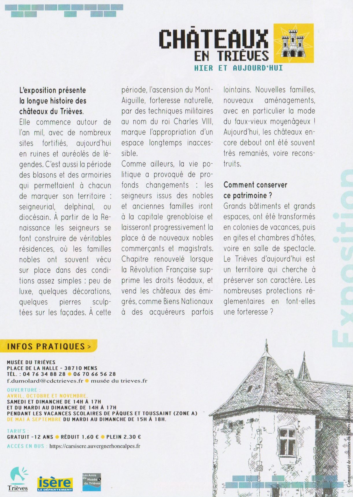 Texte flyer châteaux BD